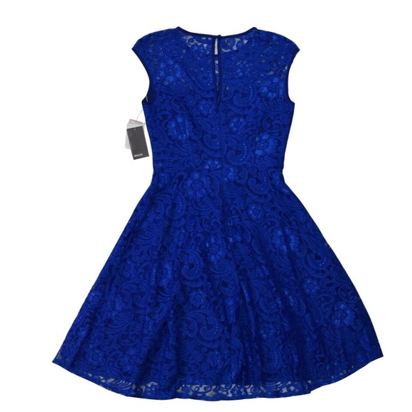 Muse Shift Dress Illusion Floral Cotton Lace Dress - Picture 2 of 5